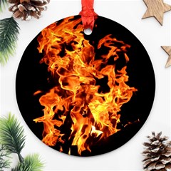 Live Coals Round Ornament (two Sides) by artworkshop