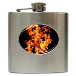 Live Coals Hip Flask (6 oz) Front