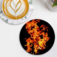 Live Coals Uv Print Round Tile Coaster by artworkshop