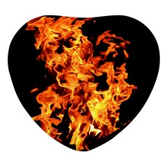 Live Coals Heart Glass Fridge Magnet (4 Pack)