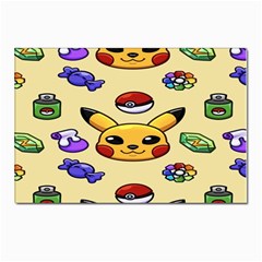 Pikachu Postcard 4 x 6  (pkg Of 10) by artworkshop