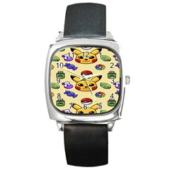 Pikachu Square Metal Watch