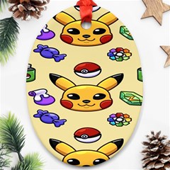 Pikachu Oval Ornament (two Sides)