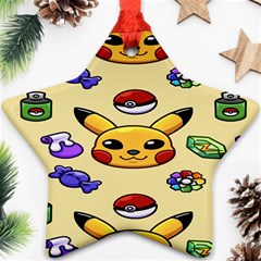 Pikachu Star Ornament (two Sides) by artworkshop