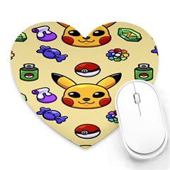 Pikachu Heart Mousepad by artworkshop