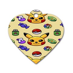 Pikachu Dog Tag Heart (two Sides) by artworkshop