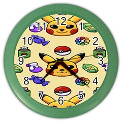 Pikachu Color Wall Clock by artworkshop