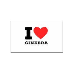 I love ginebra Sticker (Rectangular)