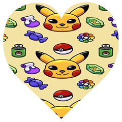 Pikachu Wooden Puzzle Heart