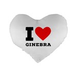 I love ginebra Standard 16  Premium Flano Heart Shape Cushions Back