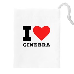 I love ginebra Drawstring Pouch (4XL)