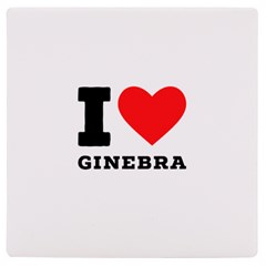 I love ginebra UV Print Square Tile Coaster 