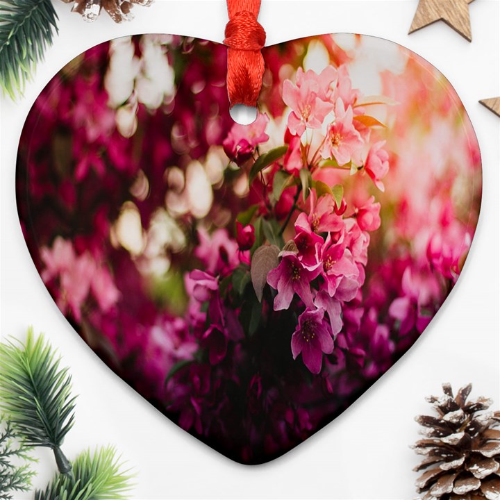 Pink Flower Ornament (Heart)