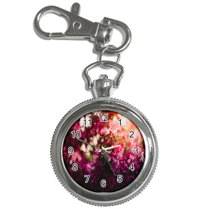 Pink Flower Key Chain Watches