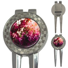 Pink Flower 3-in-1 Golf Divots