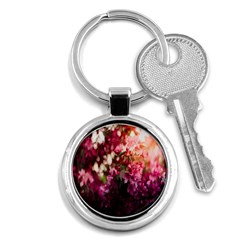 Pink Flower Key Chain (Round)