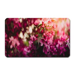 Pink Flower Magnet (Rectangular)