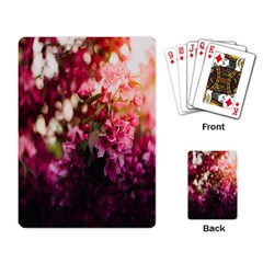 Pink Flower Playing Cards Single Design (Rectangle)