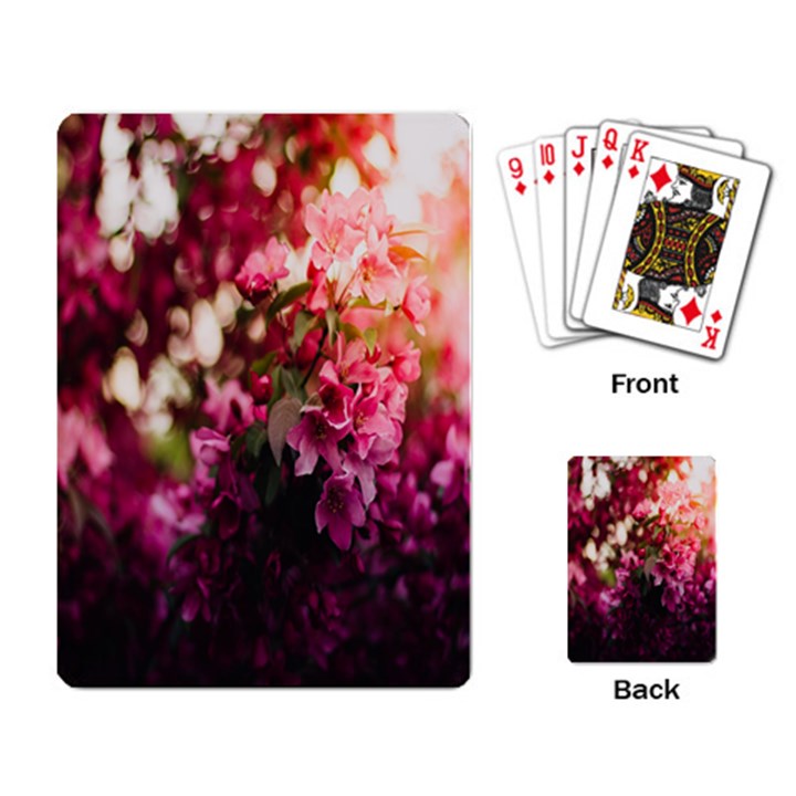 Pink Flower Playing Cards Single Design (Rectangle)