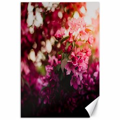 Pink Flower Canvas 12  x 18 