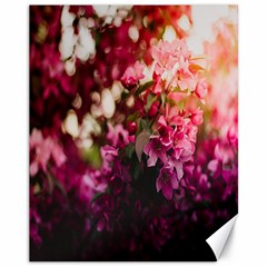 Pink Flower Canvas 11  x 14 