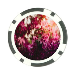 Pink Flower Poker Chip Card Guard