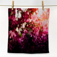 Pink Flower Face Towel