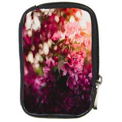 Pink Flower Compact Camera Leather Case