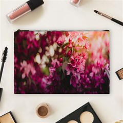 Pink Flower Cosmetic Bag (Large)