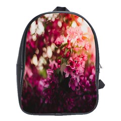 Pink Flower School Bag (Large)