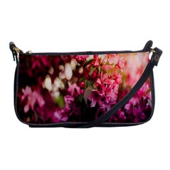 Pink Flower Shoulder Clutch Bag