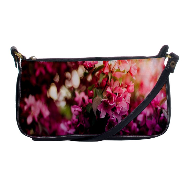 Pink Flower Shoulder Clutch Bag