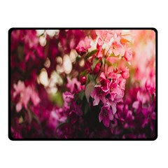 Pink Flower Fleece Blanket (Small)