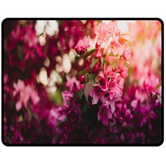 Pink Flower Fleece Blanket (medium)