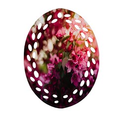 Pink Flower Ornament (oval Filigree)