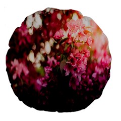 Pink Flower Large 18  Premium Round Cushions