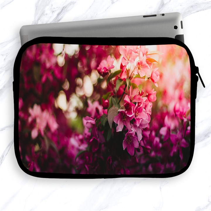 Pink Flower Apple iPad 2/3/4 Zipper Cases