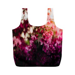 Pink Flower Full Print Recycle Bag (M)