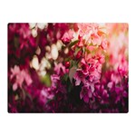 Pink Flower Two Sides Premium Plush Fleece Blanket (Mini) 35 x27  Blanket Back