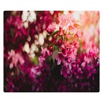 Pink Flower Two Sides Premium Plush Fleece Blanket (Small) 50 x40  Blanket Front