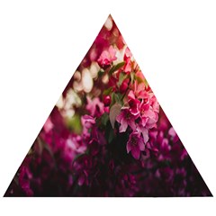 Pink Flower Wooden Puzzle Triangle