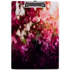 Pink Flower A4 Acrylic Clipboard