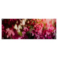 Pink Flower Banner and Sign 8  x 3 