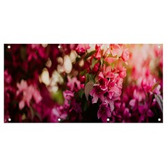 Pink Flower Banner and Sign 8  x 4 