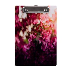 Pink Flower A5 Acrylic Clipboard