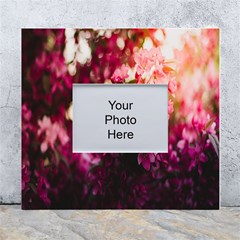 Pink Flower White Wall Photo Frame 5  X 7  by artworkshop