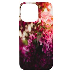 Pink Flower Iphone 14 Pro Max Black Uv Print Case