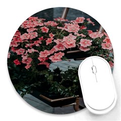 Pink Peony  Flower Round Mousepad