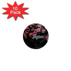 Pink Peony  Flower 1  Mini Buttons (10 pack) 