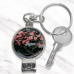 Pink Peony  Flower Nail Clippers Key Chain